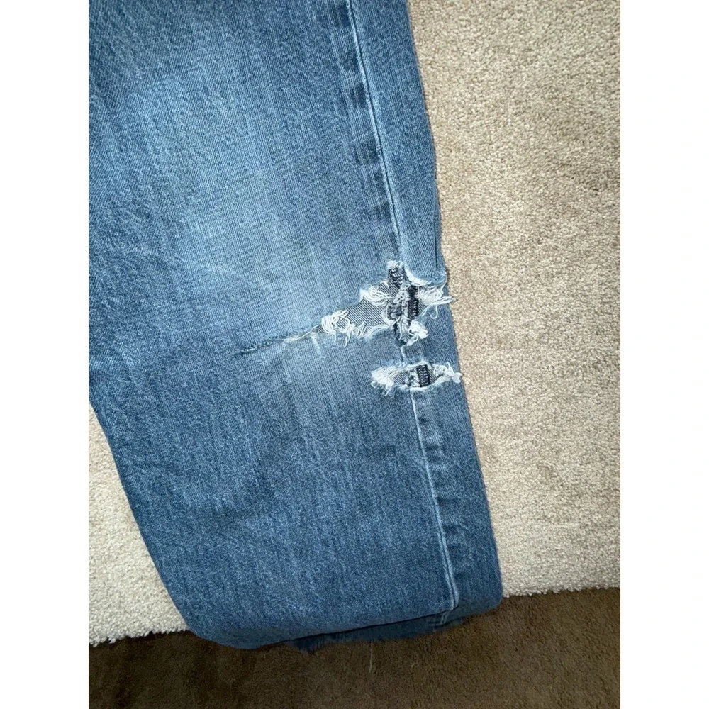 Levi's 505 Regular Fit Jeans Mens 38x29 Blue Denim Stretch Mid Rise Medium Wash